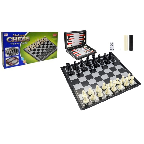 3 ΣΕ 1 ΜΑΓΝΗΤΙΚΟ ΣΕΤ ΣΚΑΚΙ / ΤΑΒΛΙ / ΝΤΑΜΑ 27X27CM 1183-13